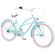 Rowery - Plumbike Rower miejski La Donna Vicky 3B 26 cali damski Miętowo-różowy Raty - miniaturka - grafika 1