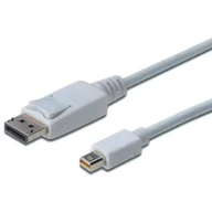 Adaptery i przejściówki - Digitus Kabel DisplayPort DP/M-DPmini /M, 1.1a biały, 1m AK-340102-010-W - miniaturka - grafika 1