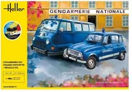 Modele do sklejania - Samochody Policyjne Renault Estafette + 4TL zestaw z farbami Heller - miniaturka - grafika 1