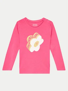 Guess Bluzka A4YI02 K6YW4 Różowy Regular Fit - Bluzki damskie - miniaturka - grafika 1