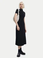 Sukienki - Desigual Sukienka codzienna Cincinnati 24WWVK67 Czarny Slim Fit - miniaturka - grafika 1