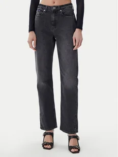 Karl Lagerfeld Jeans Jeansy A1W10029 Szary Straight Fit - Spodnie damskie - miniaturka - grafika 1