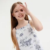 Bluzki dla dziewczynek - Reserved - Wzorzysta bluzka - biały - miniaturka - grafika 1