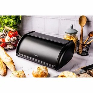 CHLEBAK STALOWY 44CM MATOWY CZARNY KINGHOFF KH-1834 - Chlebaki - miniaturka - grafika 5