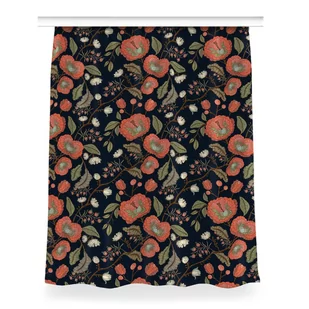 Klasyczna zasłona z nadrukiem 150x200 Retro Kwiaty, Fabricsy - Zasłony - miniaturka - grafika 1
