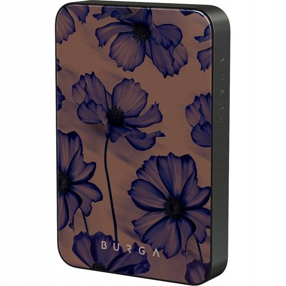 Burga Powerbank indukcyjny Magnetic Gunmetal Velvet Night, magnetyczny do MagSafe, Qi, USB-C, PD, 20W, 5000mAh + kabel USB-C, brązowo-granatowy