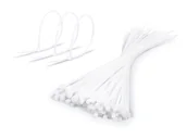 Inne mocowania - Opaska kablowa zaciskowa 3.6x300mm - Biała - 100szt - miniaturka - grafika 1