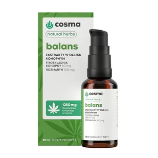 Cosma Cannabis Balans Natural Herbs Olejek - Układ nerwowy - miniaturka - grafika 1