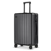 Walizki - Walizka Duża, Ciche i Skrętne Kółka 360°, Zamek TSA, ABS, Czarny - miniaturka - grafika 1