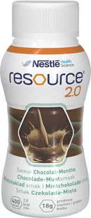 NESTLE Resource 2.0 czekolada mięta w sześciopaku 6x 4 x 200 ml - Żywienie medyczne - miniaturka - grafika 1