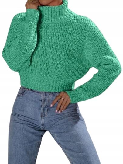 SHEIN SWETER DAMSKI ZIELONY DO PASA GOLF 38 ŁMK