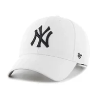 Czapki damskie - Czapka z daszkiem bejsbolowa 47 Brand MLB NY Yankees MVP Strapback - B-MVPSP17WBP-WH - miniaturka - grafika 1