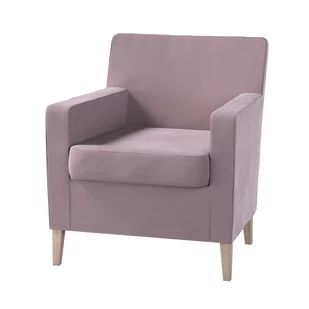 Dekoria pl pl Pokrowiec na fotel Karlstad zgaszony róż 61 x 56 x 80 cm Velvet 621-704-14 - Pokrowce na meble - miniaturka - grafika 1