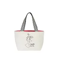 Torebki damskie - hello-bags. Damska torba na płótnie premium z zamkiem błyskawicznym, wewnętrzna kieszeń zapinana na zamek błyskawiczny i czerwona podszewka z płótna, Surowy - miniaturka - grafika 1