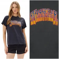 Koszulki i topy damskie - Wrangler GRAPHIC TEE Faded Black czarna koszulka bawełniana damska logo XL - miniaturka - grafika 1
