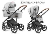 Wózki dziecięce - JEDO TAMEL 2W1 E44/ Black-Brown - miniaturka - grafika 1