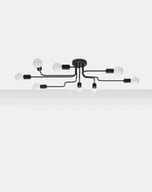 Lampy sufitowe - Sollux Lighting Żyrandol VECTOR 8 czarny - miniaturka - grafika 1