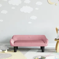 Łóżka dla dzieci i młodzieży - vidaXL vidaXL Sofa dla dzieci, różowa, 70x40x24 cm, aksamit - miniaturka - grafika 1