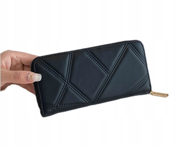 Portfel Damski Duży Na Zamek Elegancki Kopertówka Organizer Portponetka P48