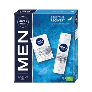 Nivea Men Sensitive Recovery zestaw balsam po goleniu 100ml + pianka do golenia 200ml - Kosmetyki do golenia - miniaturka - grafika 1