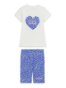 Legginsy - Guess Komplet t-shirt i legginsy A6GG03 K6YW4 Niebieski Regular Fit - miniaturka - grafika 1