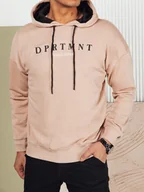 Bluzy męskie - Bluza męska z nadrukiem beżowa Dstreet BX5677-S - miniaturka - grafika 1