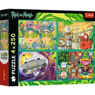 Puzzle - Puzzle, Trefl, Zakręcony świat Ricka i Morty'ego, 4x250 el. - miniaturka - grafika 1