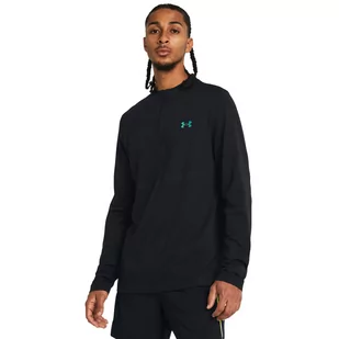 Męski longsleeve treningowy Under Armour UA Rush Seamless 1/4 Zip - zielony - UNDER ARMOUR - Koszulki sportowe męskie - miniaturka - grafika 1