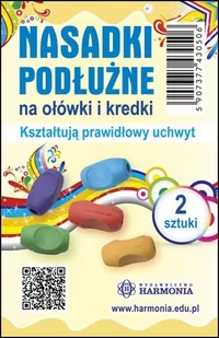 Wydawnictwo Harmonia Nasadki podłużne na ołówki i kredki 2 sztuki - Teczki i skoroszyty - miniaturka - grafika 1
