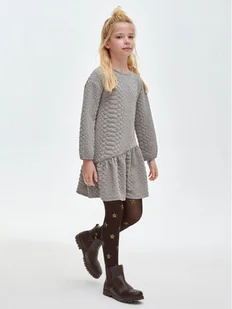 Mayoral Sukienka codzienna 7.968 Szary Regular Fit - Sukienki i spódniczki dla dziewczynek - miniaturka - grafika 1