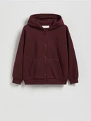 Kurtki i płaszcze dla chłopców - Reserved - Rozpinana bluza z kapturem - bordowy - miniaturka - grafika 1