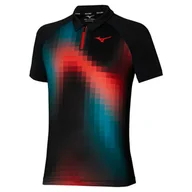 Koszulki sportowe męskie - Koszulka męska Mizuno Frontier Shadow Polo M Black M - miniaturka - grafika 1