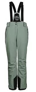 Spodnie damskie - Killtec Damskie spodnie funkcyjne/spodnie narciarskie ze zdejmowanymi szelkami, ochrona krawędzi i pas śnieżny KSW 249 WMN SKI PNTS, zielono-szare, 38, 37559-000 - grafika 1