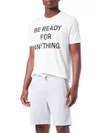 Spodenki damskie - TOM TAILOR Denim Męskie Szorty bermudy dresowe 1031375, 15398 - Light Stone Grey Melange, L - miniaturka - grafika 1