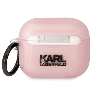 Karl Lagerfeld KLA3HNCHTCP Airpods 3 cover różowy/pink Ikonik Choupette - Akcesoria do słuchawek - miniaturka - grafika 2