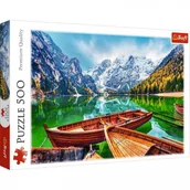Puzzle - Puzzle 500 elementów Jezioro Braies Włochy (37486). od 10 lat - miniaturka - grafika 1