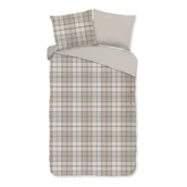 Pościel - Jasnobrązowa flanelowa pościel jednoosobowa 140x220 cm Bernardus – Good Morning - miniaturka - grafika 1