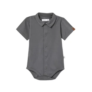 Body z kołnierzykiem grafitowe 62 - Body dla niemowląt - miniaturka - grafika 1