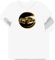 Koszulki i topy damskie - Koszulka damska biała z nadrukiem Futurystycznego Złotego Hot Roda S - miniaturka - grafika 1