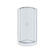 Kabiny prysznicowe - Polmetal Kabina prysznicowa z brodzikiem 80 x 80 cm - miniaturka - grafika 1