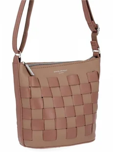 Modna Listonoszka Damska firmy David Jones Brudny Róż - Torebki damskie - miniaturka - grafika 1