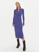 Sukienki - Patrizia Pepe Sukienka dzianinowa 2A2848/K214 -CA29 Niebieski Regular Fit - miniaturka - grafika 1