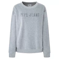 Bluzy damskie - Pepe Jeans Damska bluza z kapturem Cacey, Szary (szary Marl), L - miniaturka - grafika 1