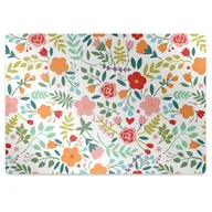 Podnóżki, podpórki, podkładki - Mata pod fotel ochrona paneli Obrazek w kwiaty 140x100 cm - miniaturka - grafika 1