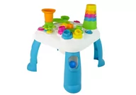 Zabawki interaktywne dla dzieci - Interaktywny Stolik Edukacyjny Sorter Zjeżdżalnia Piłeczek Niebieski - miniaturka - grafika 1