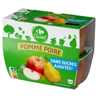 Zdrowa żywność - Carrefour Classic Mus jabłkowo-gruszkowy 400 g (4 x 100 g) - miniaturka - grafika 1
