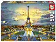 Puzzle - Educa, Puzzle, Wieża Eiffla / Paryż, 500 el. - miniaturka - grafika 1