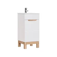 Szafki łazienkowe - Szafka z Umywalką 823 Bali White Comad Biały Kasai, Biel Alpejska, Dąb Wotan - miniaturka - grafika 1
