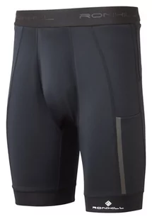 RONHILL Spodenki biegowe męskie TECH STRETCH ULTRA 8" SHORT all black - Spodnie sportowe męskie - miniaturka - grafika 1