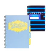Zeszyty szkolne - Zestaw kołozeszyt w kratkę B5 100k z przekładkami pastelowy Pukka Pads + Zeszyt Flex Pad B5 niebieski - miniaturka - grafika 1